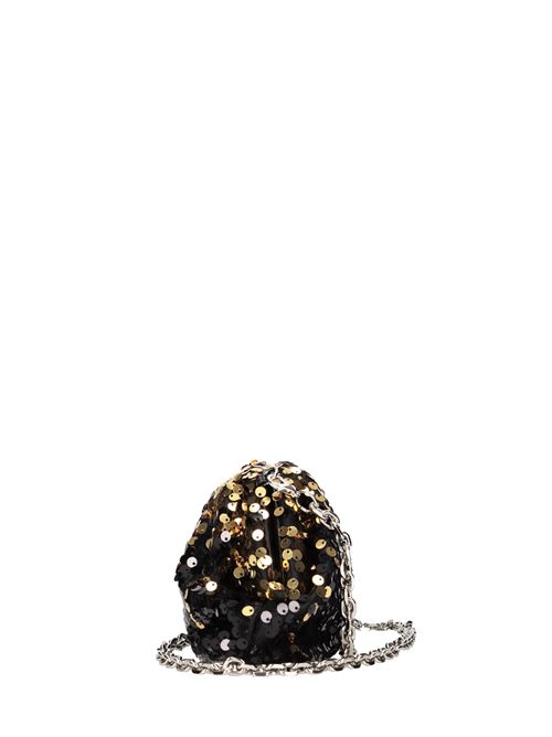 Borsa in tessuto e strass LA CARRIE | NIGHT ED.PAILLETES CLUTCHORO-NERO